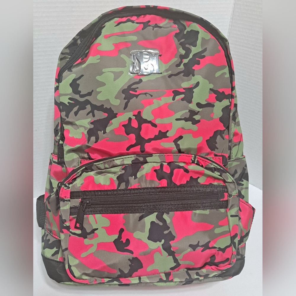 Badgley Mishka Pink Camouflage Nylon Backpack Detachable Bum Bag  Fanny Pack NWT